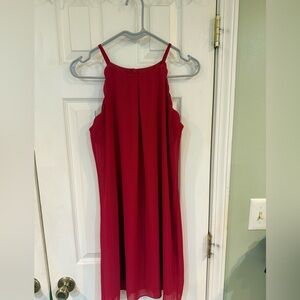 I.N. San Francisco Red Halter Mini Sundress